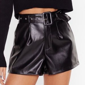 Nasty Gal Leather Shorts